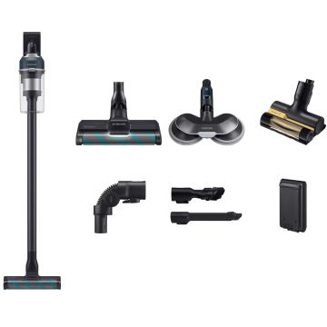 Aspirator Samsung Jet 85 Premium VS20C852FTB/GE, vertical, 580W, 0.8L, Negru/Albastru