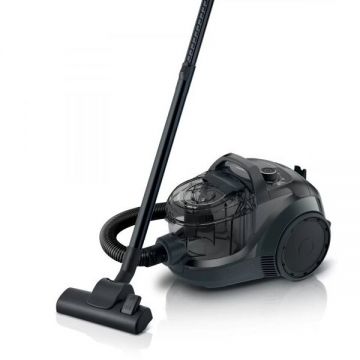 BOSCH Aspirator fara sac Serie 4 Bosch BGC21X200, Tehnologie Power AirCycle, filtru HEPA 13, 2 litri, 550 W, 10 ani garantie motor, consum anual de energie: 27.5 kWh/an, Negru