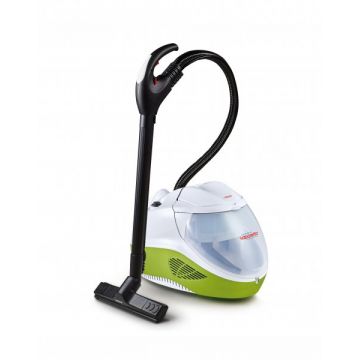 Aspirator cu Abur Polti Vaporetto Lecoaspira FAV 80, 2450 W, Cu Functie de Spalare  Uscare si Filtrare prin Apa, Alb Verde