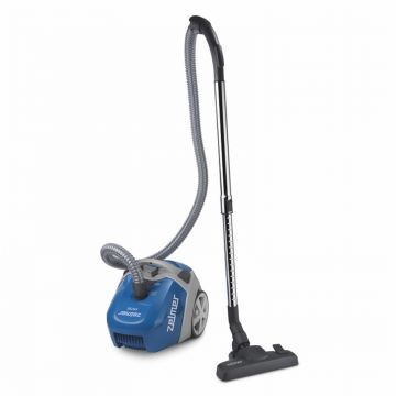 Zelmer cu sac Antek ZVC3502N, 900W, 3.5L, filtru HEPA, marsupiu pentru depozitare accesorii, sac comaptibil ZVCA111B, Albastru, Gri-Albastru
