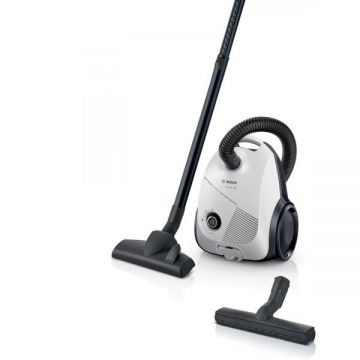 BOSCH Aspirator cu sac Bosch BGLS2WH1H Seria 2, 600w, capacitate de colectare 3.5 l, nivel de zgomot 80dB, Alb