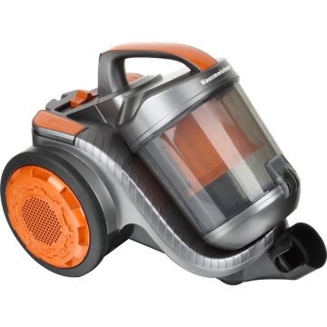 HAUSMEISTER Aspirator Fara Sac Hausmesister HM 2045, 750 W, recipient pentru praf 1,8 litri, filtru HEPA, Gri/Portocaliu