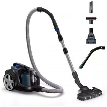 Philips Aspirator fara sac Philips Seria 7000, tehnologie PowerCyclone 8, 900W, filtru alergenic H13, cap de aspirare Triactive + LED, perie miniTurbo pentru parul animalelor, sistem Allergy Lock