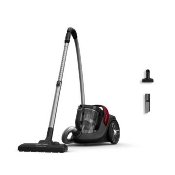 Aspirator fara sac ROWENTA Green Force Cyclonic Max RO7B13EA  750 W  recipient de praf 2.5 L  filtrare tip HEPA  design eco  negru & rosu